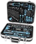 Quantool Werkzeugkoffer, 120-teilig - Werkzeugset aus Chrom-Vanadium- & S2-Stahl -