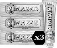 Marvis Smokers Whitening Mint Zahnpasta, 3 &times; 85 ml, Whitening Zahnpasta f&ouml;rdert