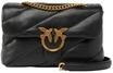 Pinko LOVE CLASSIC PUFF CL SHEEP NAP, Damen Handtasche, Z99Q_NERO-ANTIQUE GOLD,