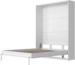 SMARTBett Schrankbett Classic mit Gasdruckfedern 160x200cm Vertikal Weiss | Wandbett,