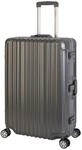 Travelhouse Reisekoffer Grau L 75cm &ndash; Trolley mit Aluminium-Rahmen, 4X 360&deg;