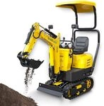 BAMATO Minibagger/MIB-600 /mit Zubeh&ouml;rset, leistungsstarker 6,3 kW Benzinmotor mit