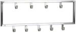 Wohnling Wandgarderobe Metall Silber 50x20x4 cm Design Flurgarderobe Stahl,