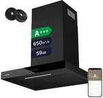 CIARRA CBCB6102 A+++ Dunstabzugshaube 60 cm 706 m&sup3;/h Wi-Fi App SensorTouch 