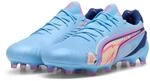 Puma King Ultimate Launch Herren-Fu&szlig;ballschuhe f&uuml;r festen Boden, Blau/Pink,...