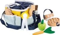 small Foot Spielzeug Pferdepflege-Set Hobby Horse mit Tasche, kindgerechte Utensilien