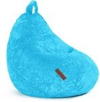 Green Bean Pl&uuml;sch Sitzsack 45x45x60cm - Indoor Sitzkissen mit 120L EPS Perlen