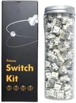Ducky Gateron G Pro Silver Switches, mechanisch, 3-Pin, linear, MX-Stem, 45g - 110