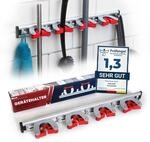 Garlavie Besenhalterung Wand mit 4 Haltern und 5 Haken (45cm) I robuster