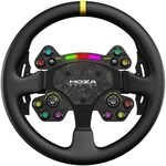 MOZA RS V2 Sim Racing Lenkrad f&uuml;r PC, 330 mm Premium Rundlenkrad Echtleder
