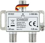 Schwaiger Verteiler 2-Fach, 5-1000MHz Silber
