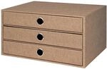 R&ouml;ssler SOHO 3er Schubladenbox A4 aus Papier | B&uuml;ro Organizer Schreibtisch
