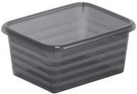 Rotho Linus Aufbewahrungsschale A7, Kunststoff (PP) BPA-frei, anthrazit, A7 (14,0 x
