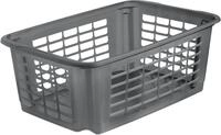 Rotho Reverso Dreh- und Stapelkorb 18l, Kunststoff (PP) BPA-frei, anthrazit, 18l
