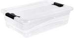 keeeper Aufbewahrungsbox mit Deckel und Schiebeverschluss, 59,5 x 39,5 x 17 cm, 28 l,