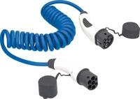 as - Schwabe Typ 2 Ladekabel Spiral f&uuml;r Hybrid & Elektroautos 7,2 kW / 1-5 m / 32 A
