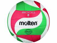 Molten V1M300 Wettspiel Volleyball klein 135 g Ball, Weiß/Grün/Rot, Ø 15 cm