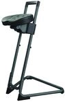 STIER Stehhilfe mit Stahlgestell schwarz Sitzh&ouml;he 600-850 mm PU-Sitz