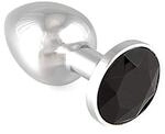 Erotic Fashion ra8014 Butt Plug XS mit cristal, schwarz Metall-Durchmesser 2,4 x 5,7