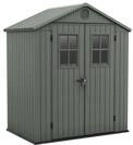 Keter Gartenhaus Darwin 6 x 4, Holzoptik, Farbe Salbeigr&uuml;n, 2,2 m&sup2;, 190 x 122 x 221