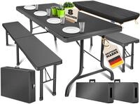 KESSER&reg; Bierzeltgarnitur 3er Set, Klapptisch + 2X Sitzbank &ndash; Gartenm&ouml;bel...