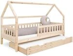 Ehrenkind&reg; Hausbett Lille | Kinderbett mit abnehmbaren Rausfallschutz aus Massivholz