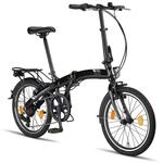 PACTO Three Klapprad 20 Zoll mit Schnelles Faltsystem (10 Sek), Aluminiumrahmen,