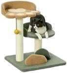 PawHut Katzenbaum klein, 52 cm Katzenkratzbaum Kletterbaum mit 2 Ebenen, Kratzbaum