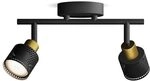 PHILIPS Niall LED 2er Spotleuchte, GU10 Lampe nicht enthalten, Messing, IP20