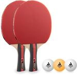 JOOLA Tischtennis Set Rosskopf 2 Tischtennisschl&auml;ger + 3 Tischtennisb&auml;lle 40+mm,