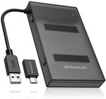 GRAUGEAR | USB-Adapter f&uuml;r 2,5 Zoll SATA SSD/HDD | inkl. USB-C Adapter | mit