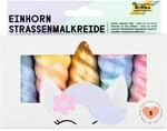 Folia 380509 - Einhorn Stra&szlig;enmalkreide f&uuml;r Kinder, 5 St&uuml;ck in Regenbogenfarben,