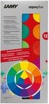 Lamy Deckfarbkasten aquaplus red mit 12 Farben - ideal f&uuml;r den Schulunterricht...