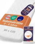 Sun Garden Babymatratze 60x120 cm mit Trittkante, Oeko Tex 100 Zertifiziert 