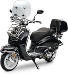 Burnout Motorroller EasyCruiser 50 ccm 45 km/h Retro-Roller Schwarz | 3 PS /...