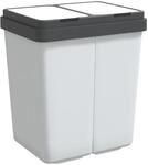 vidaXL Duo M&uuml;lleimer, Abfalleimer mit 2 F&auml;chern, Doppel M&uuml;lleimer f&uuml;r K&uuml;che