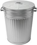 Spetebo Zink Abfalleimer mit Deckel - 55 Liter - XXL M&uuml;lleimer drau&szlig;en -...