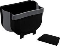 WENKO T&uuml;r-Abfalleimer Fago, 5 Liter, h&auml;ngender Black Outdoor Kitchen Abfallsammler