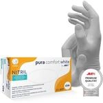 AMPRI Nitrilhandschuhe, wei&szlig;, 100 St&uuml;ck/Box, Gr&ouml;&szlig;e L, puderfrei, Puracomfort