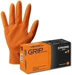 STRONGHAND&reg; GRIP orange Einweghandschuh Nitril Gr. M Box = 50 St&uuml;ck extrem...
