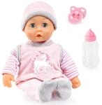 Bayer Design 93824CF Baby Puppe mit Ger&auml;uschen, weicher K&ouml;rper, Spielpuppe 38 cm,