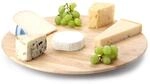 Continenta Drehplatte aus Gummibaumholz, Servierplatte, Drehbrett, Drehteller,
