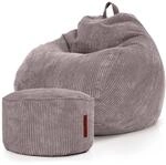 Green Bean&reg; 2er Set Indoor XXL Sitzsack + Pouf mit EPS-Perlen F&uuml;llung - Fu&szlig;hocker
