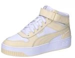 Puma Women Carina Street MID Sneaker, Puma White-Creamy Vanilla, 37.5 EU