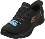 Skechers Damen 150128 Bkgd Sneakers, Black Mesh Black Rose Gold Trim, 36 EU