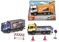 Dickie Toys - City Team, M&uuml;ll-, Strassenbau-, Containerfahrzeug, Freilauf,...