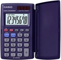 CASIO HS-8VERA Mini-Taschenrechner, 8-stelliges Display, Solar/Batterie
