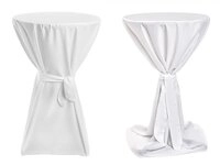 TexDeko&reg; Stehtischhussen Premium mit Schleifenband Blickdicht f&uuml;r Bistrotische