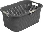 Rotho Country W&auml;schekorb 40l, Kunststoff (PP) BPA-frei, anthrazit, 40l (58.0 x...