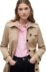 Tommy Hilfiger Damen Jacke Heritage Single Breasted Trench &Uuml;bergangsjacke, Beige